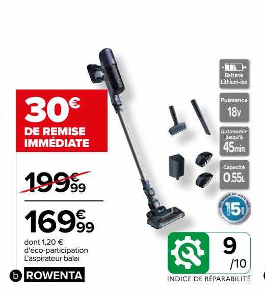 l'aspirateur balai rowenta