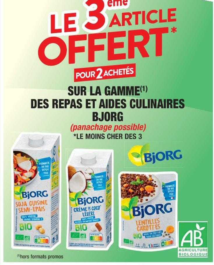 la gamme des repas et aides culinaires bjorg