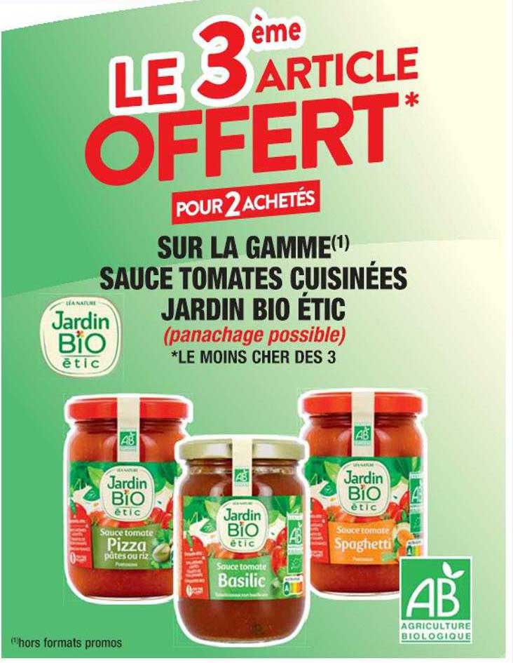 La Gamme Sauce Tomates Cuisinées Jardin Bio étic