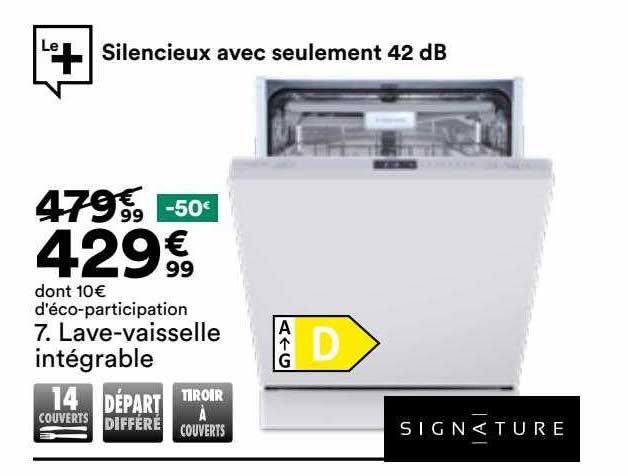 lave-vaisselle intégrable signature