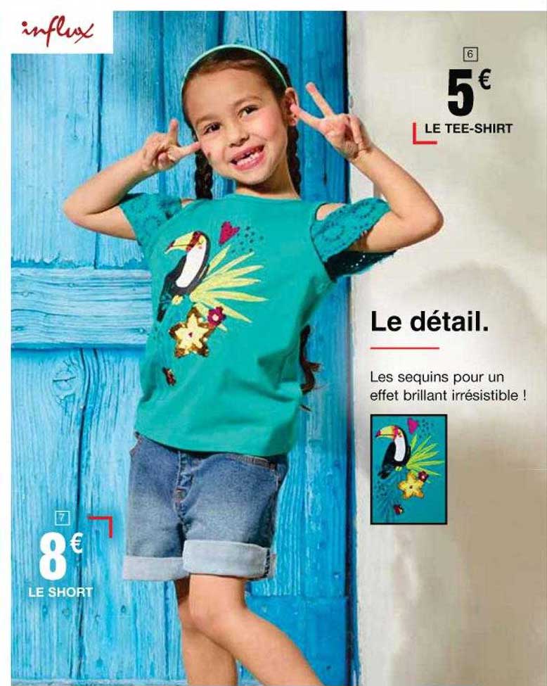 le short influx, le tee-shirt influx