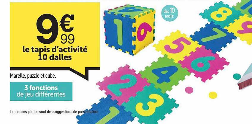 le tapis d'activité 10 dalles