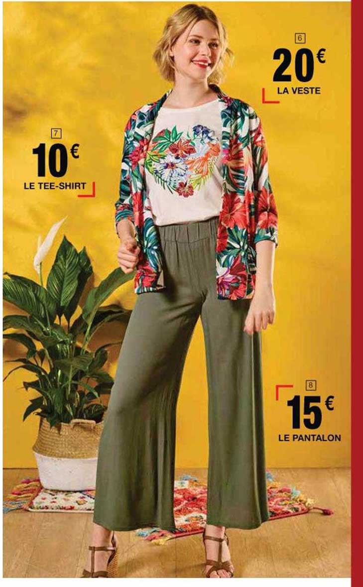 le tee-shirt, la veste, le pantalon