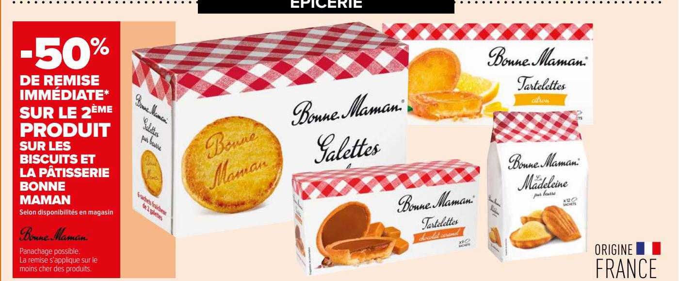 les biscuits et la pâtisserie bonne maman