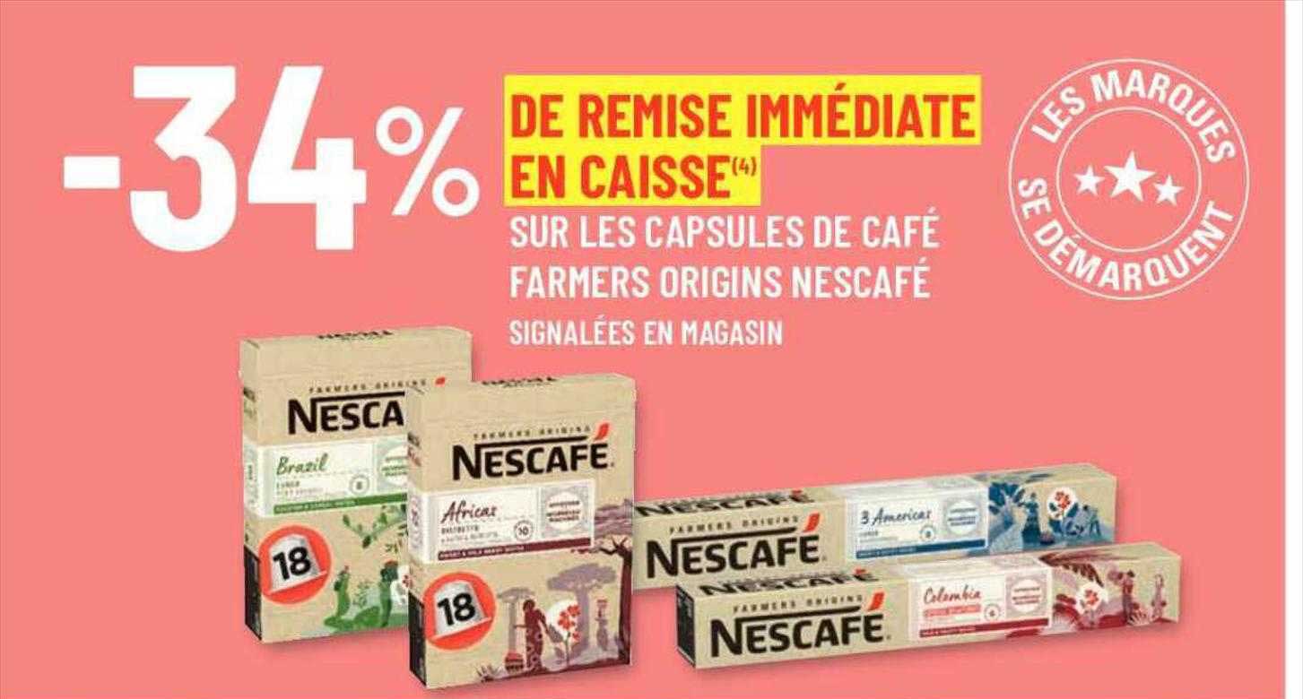 les capsules de café farmers origins nescafé