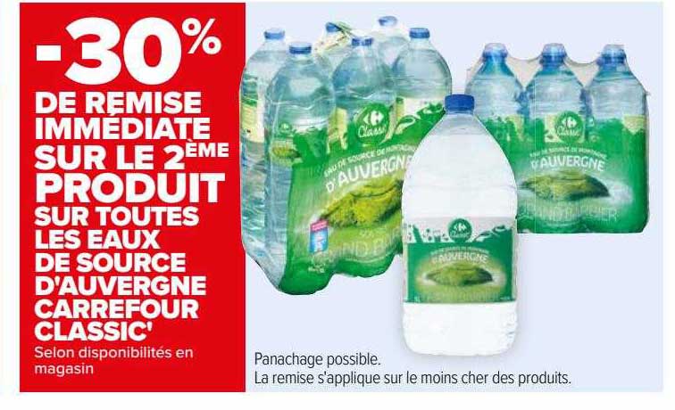 les eaux de source d'auvergne carrefour classic'