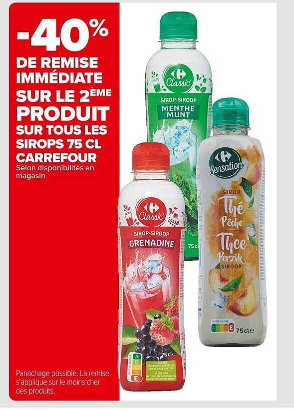 Les Sirops 75 Cl Carrefour