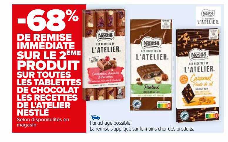 les tablettes de chocolat les recettes de l'atelier nestlé