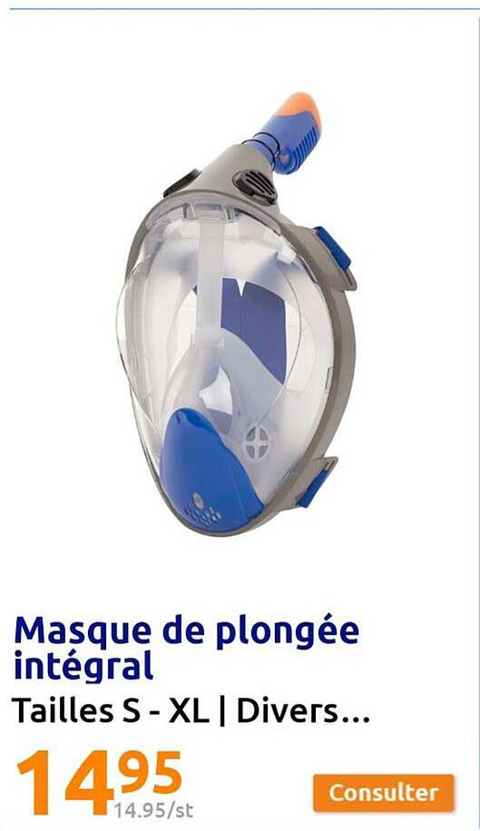 masque de plongée intégral