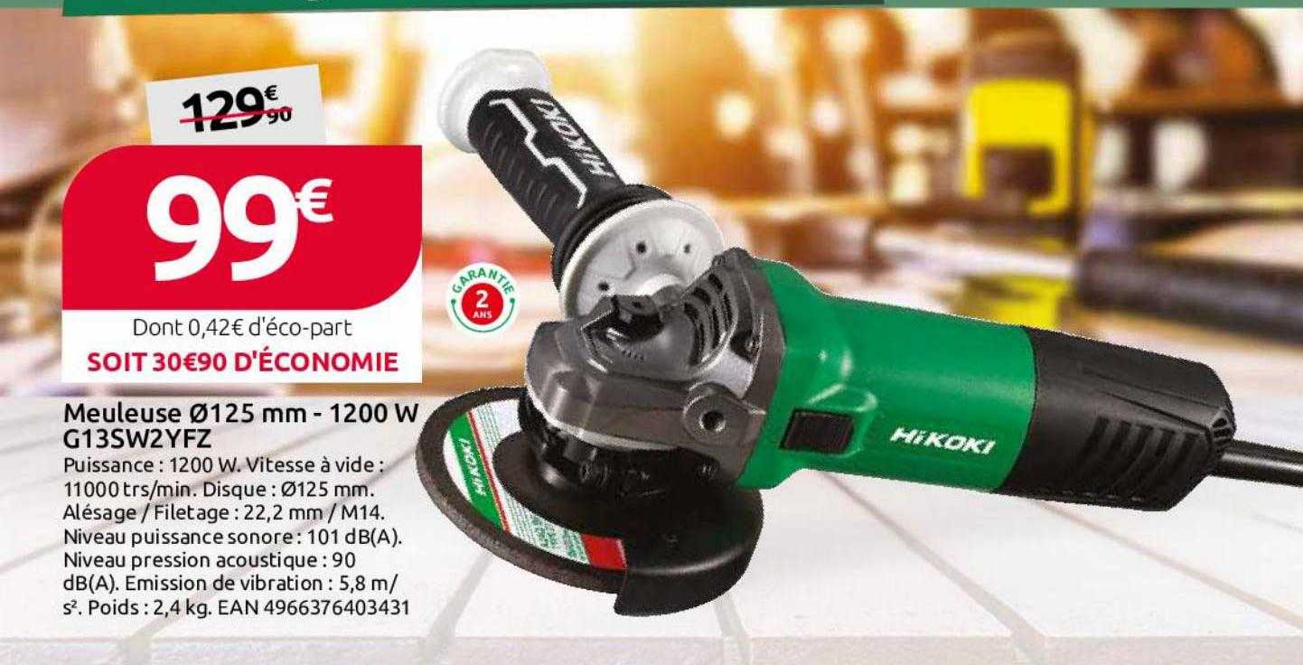 meuleuse ø125 mm - 1200w g13sw2yfz hikoki
