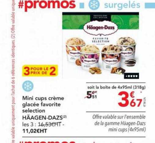 mini cups crème glacée favorite sélection häagen-dazs