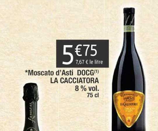 moscato d'asti docg la cacciatora 8% vol.