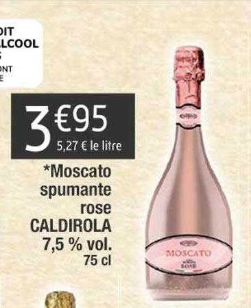 moscato spumante rose caldirola 7,5% vol.