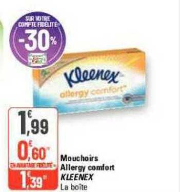 mouchoirs allergy comfort kleenex
