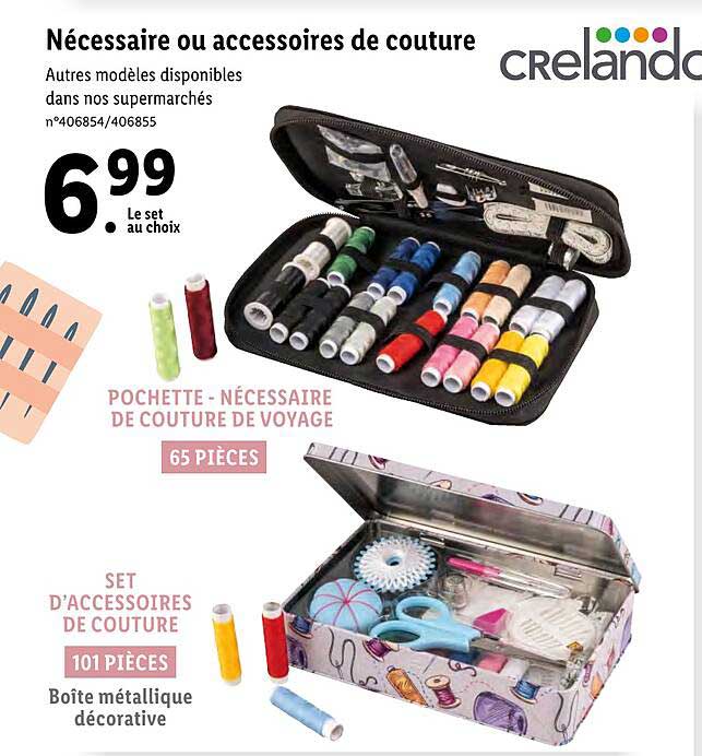 nécessaire ou accessoires de couture crelando