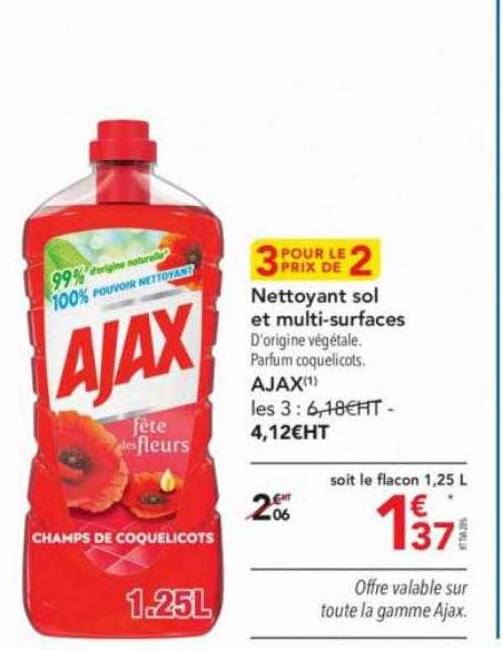 nettoyant sol et multi-surfaces ajax