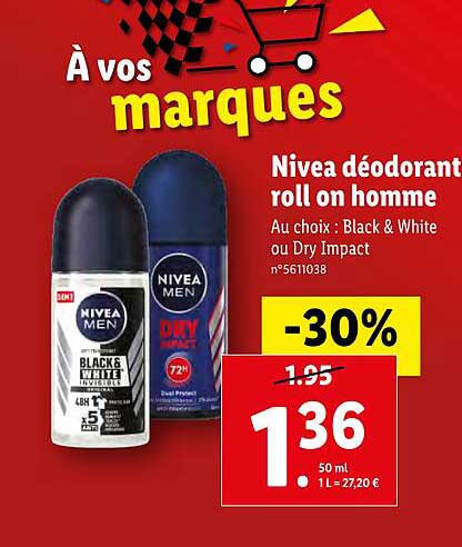 nivea déodorant roll on homme