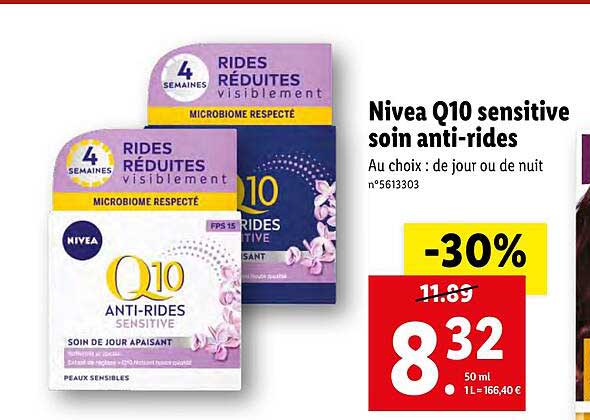 Nivea q10 sensitive soin anti-rides