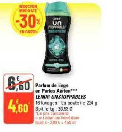 Parfum De Linge En Perles Aérien Lenor Unstoppables
