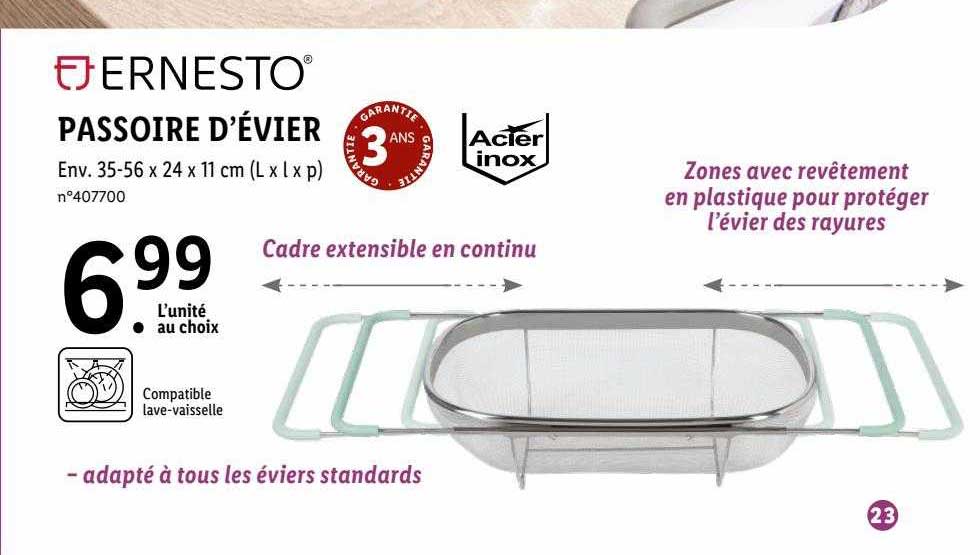 passoire d'évier ernesto