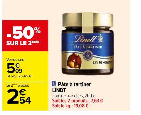 Pâte à Tartiner Lindt