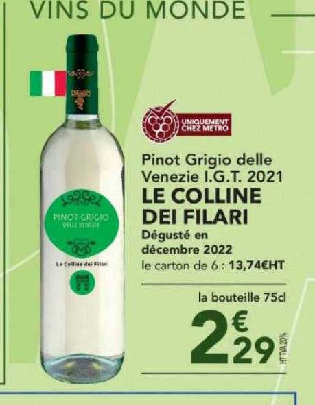 pinot grigio delle venezie i.g.t. 2021 le colline dei filari