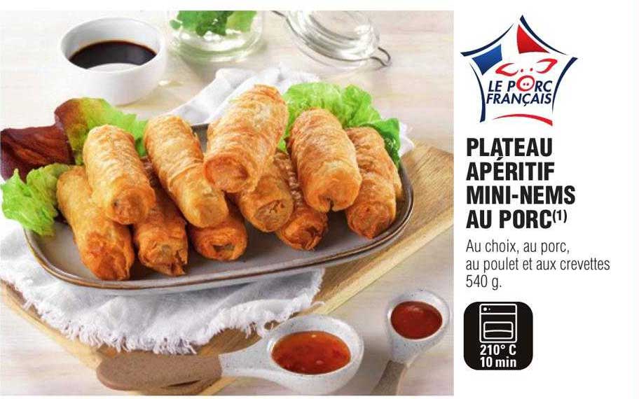 plateau apéritif mini-nems au porc