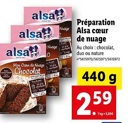 Préparation Alsa Cœur De Nuage