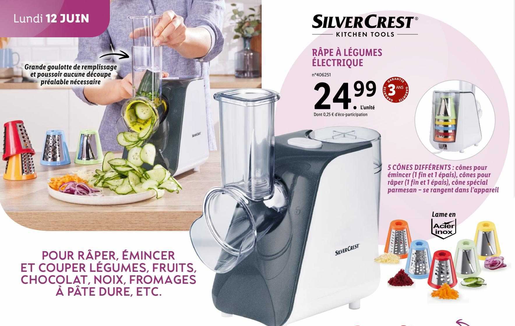 Râpe à Légumes électrique Silvercrest