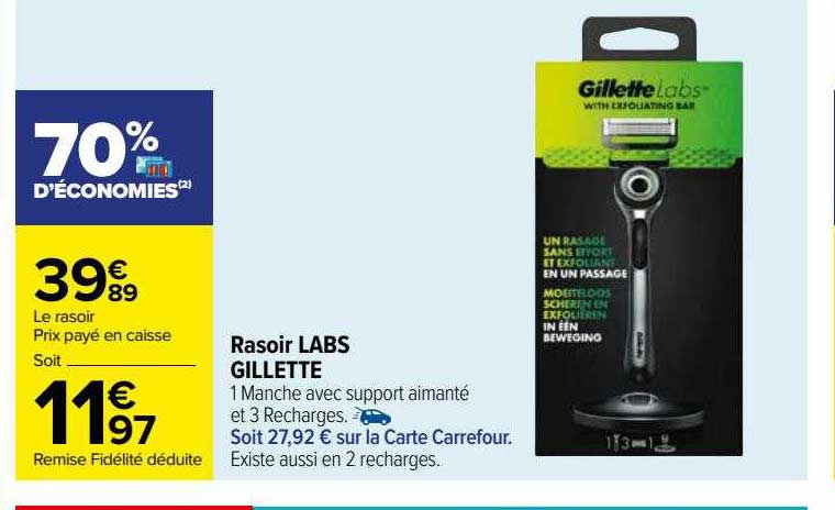 rasoir labs gillette