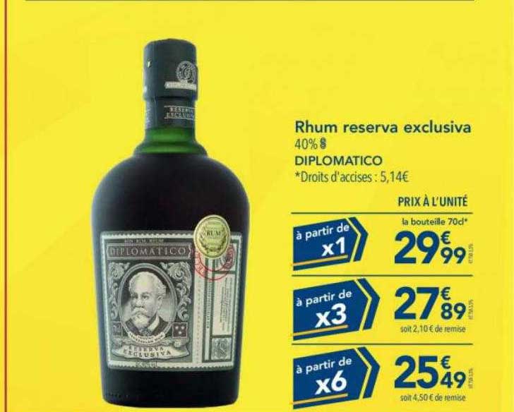 rhum reserva exclusiva diplomatico