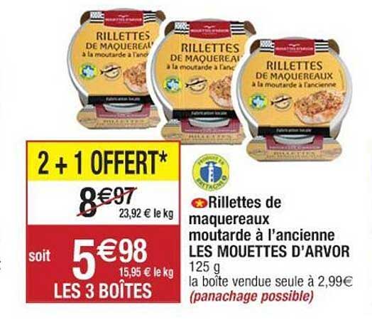 rillettes de maquereaux moutarde à l'ancienne les mouettes d'arvor