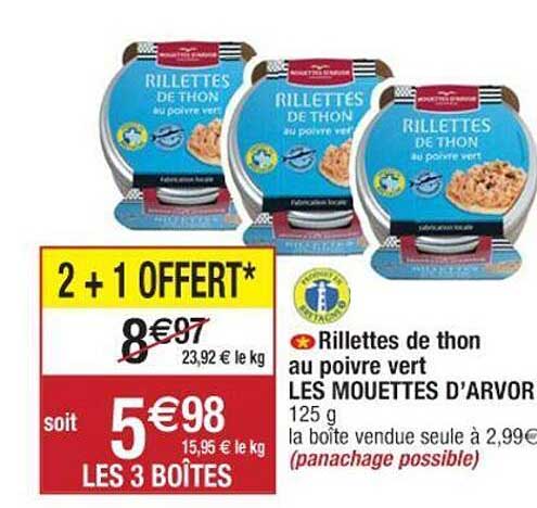 rillettes de thon au poivre vert les mouettes d'arvor