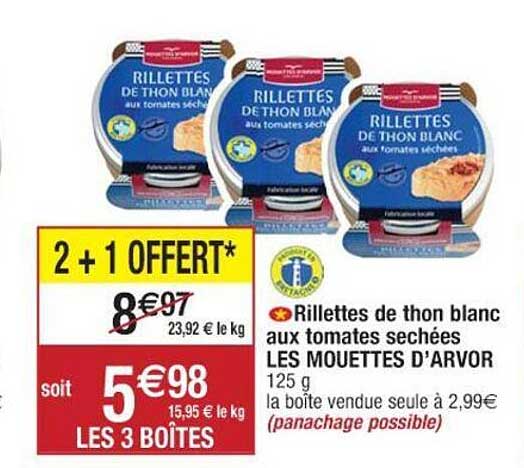 rillettes de thon blanc aux tomates séchées les mouettes d'arvor