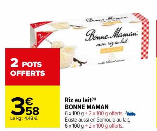 riz au lait bonne maman
