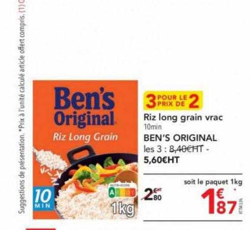 Riz Long Grain Vrac Ben's Original