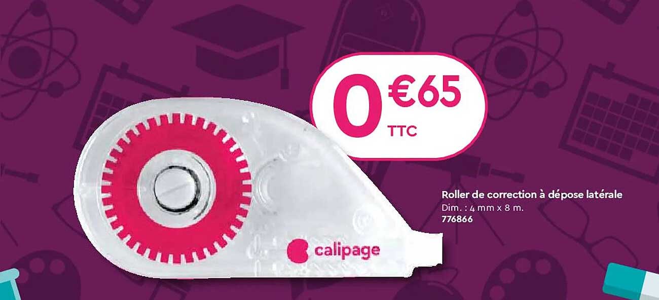 roller de correction à dépose latérale calipage