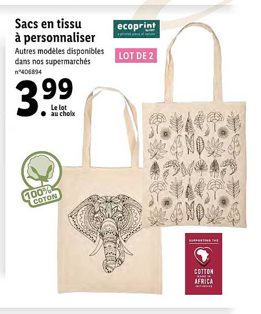 sacs en tissu à personnaliser