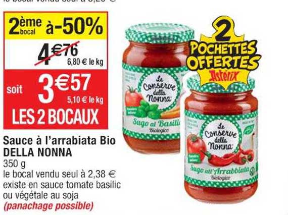 sauce à l'arrabiata bio della nonna