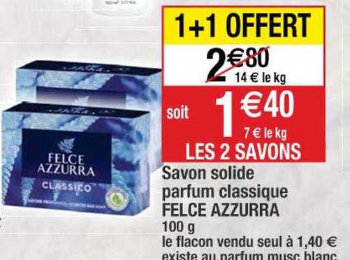 savon solide parfum classique felce azzurra