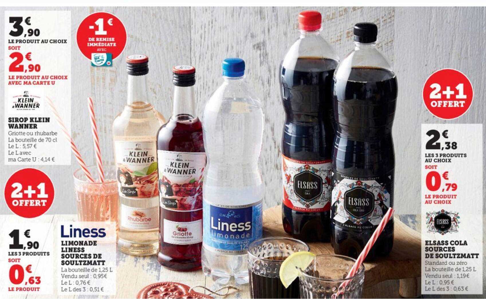 sirop klein wanner, limonade liness sources de soultzmatt, elsass cola sources de soultzmatt