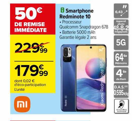 Smartphone Redminote 10 Xiaomi