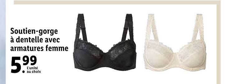 soutien-gorge à dentelle avec armatures femme