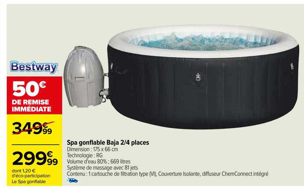 Spa Gonflable Baja 2-4 Places Bestway