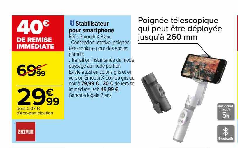 stabilisateur pour smartphone zhiyun