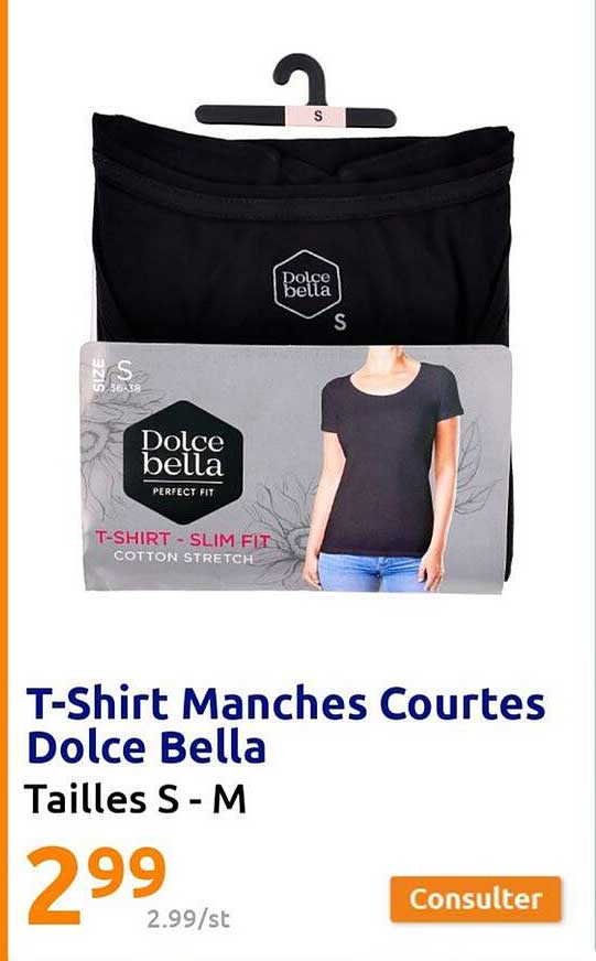 t-shirt manches courtes dolce bella