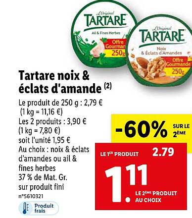 tartare noix & éclats d'amande