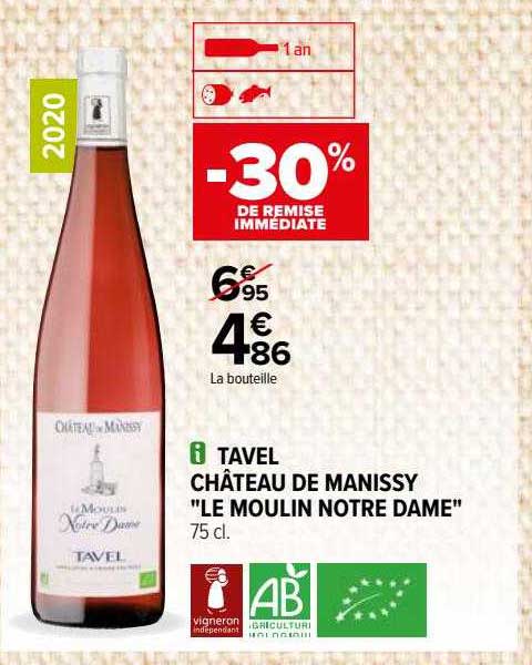 tavel château de manissy "le moulin notre dame"