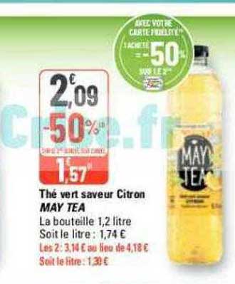 thé vert saveur citron may tea