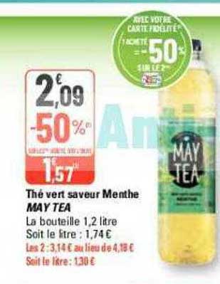 thé vert saveur menthe may tea